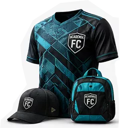 Uniforme, gorra y mochila personalizados de Academia FC